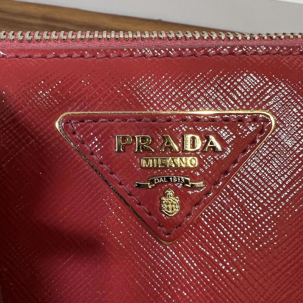 Prada Promenade Saffiano Lux Leather Crossbody Bag Small Red Gold Hardware - Picture 7 of 16